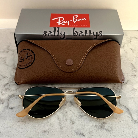 Ray-Ban (Store Display) Aviator Reflective Copper Rose Gold RB3025 Pink Mirror - Picture 10 of 15
